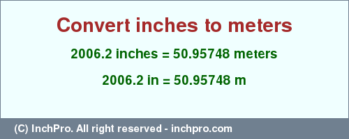 Result converting 2006.2 inches to m = 50.95748 meters
