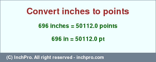 Result converting 696 inches to pt = 50112.0 points