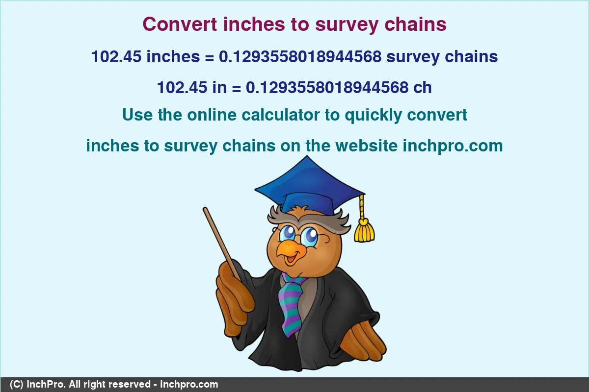 Convert 102.45-inches-to-survey chains