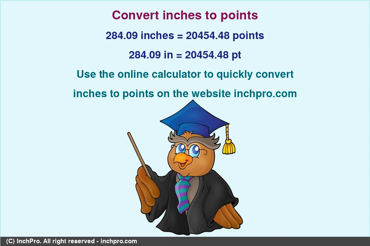Convert 284.09-inches-to-points