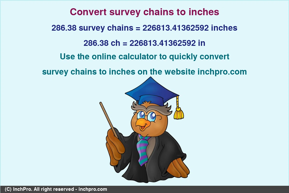 Convert 286.38-survey chains-to-inches
