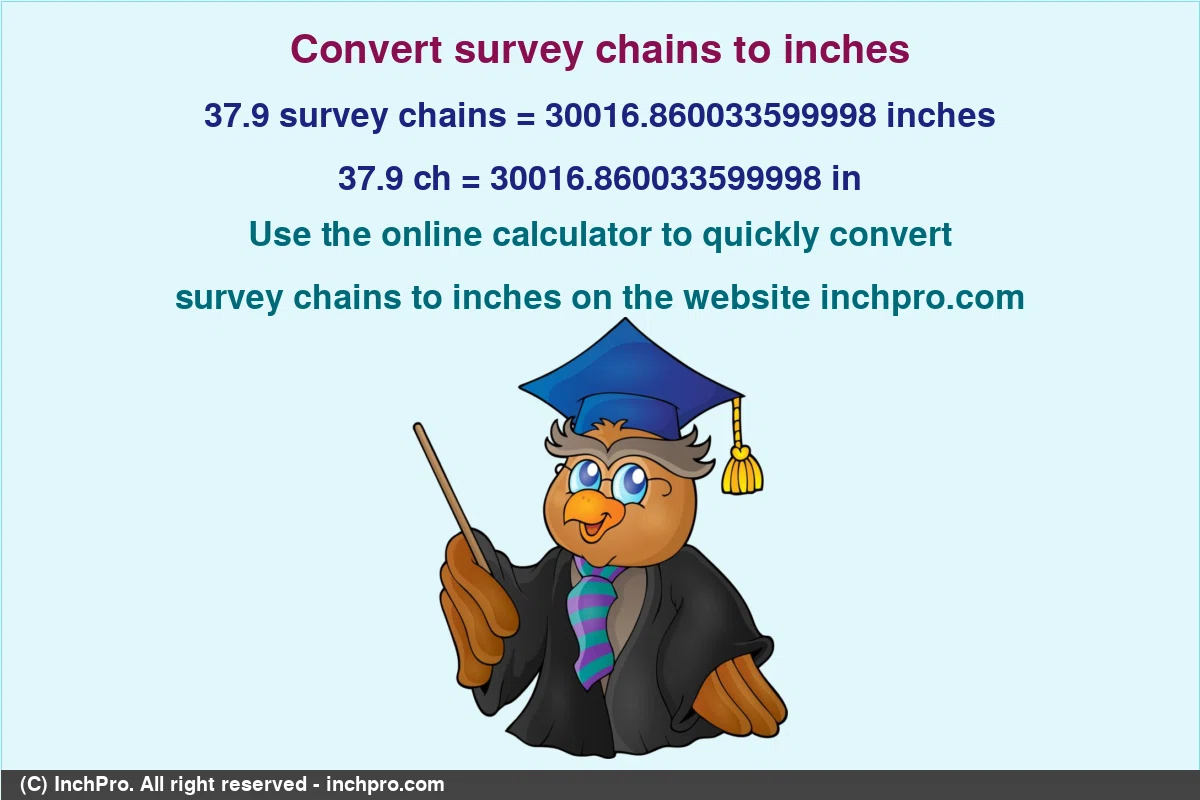 Convert 37.9-survey chains-to-inches