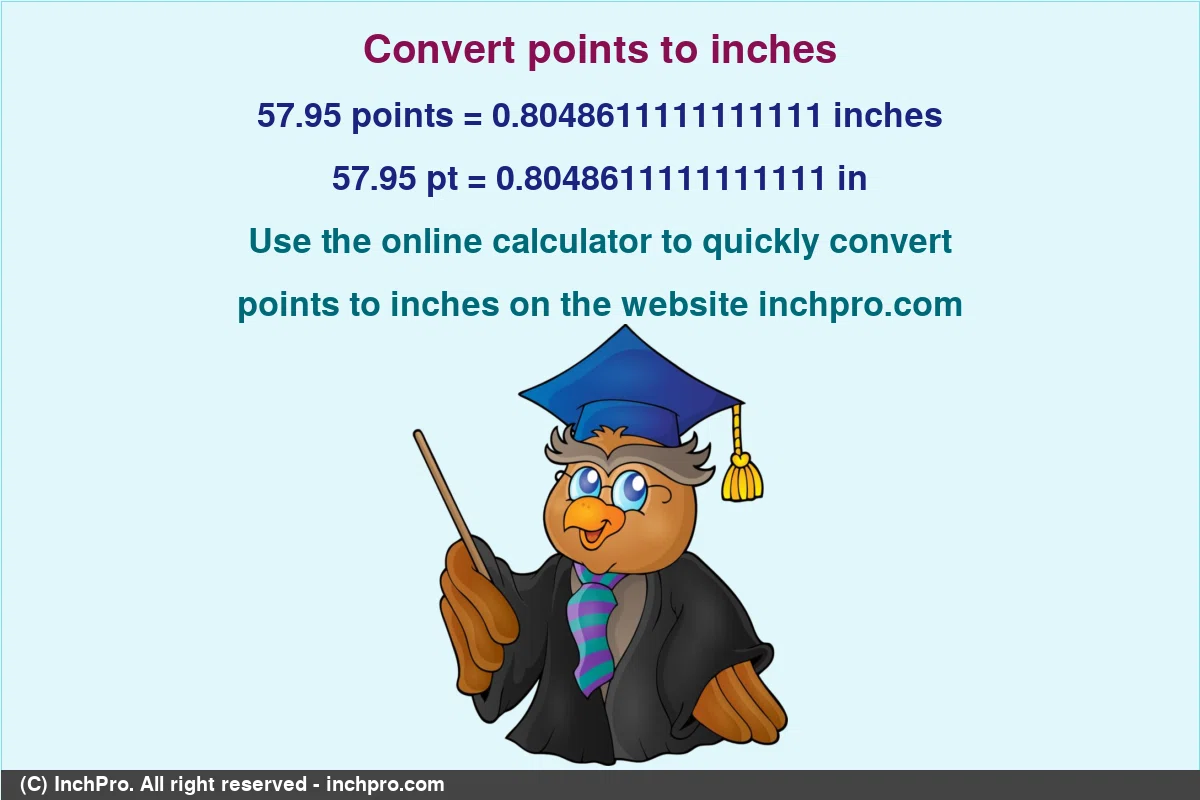 Convert 57.95-points-to-inches