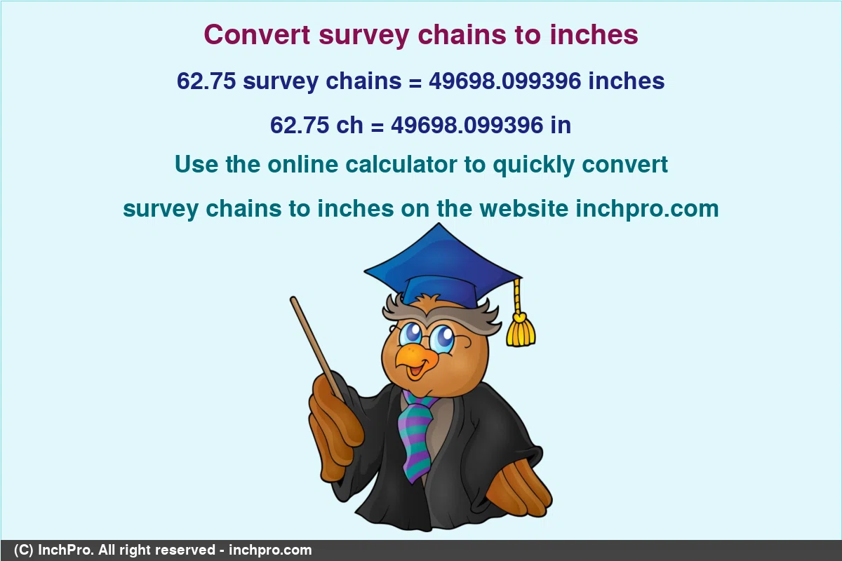 Convert 62.75-survey chains-to-inches