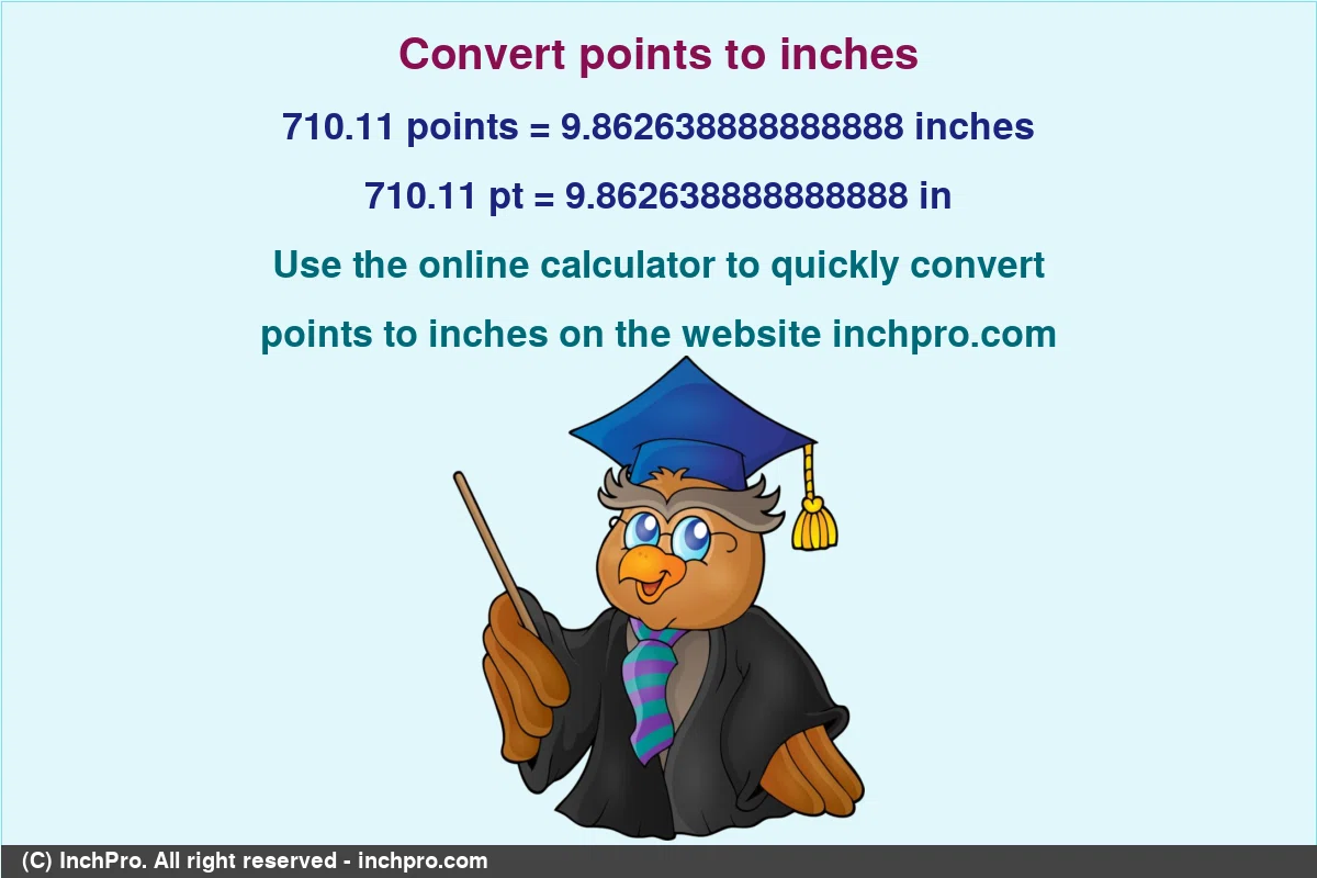 Convert 710.11-points-to-inches